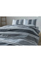 Easy Cotton Duvet Cover Set Listra Double - Gray - 6