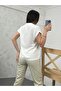 Women's White V-Neck Collared Aerobin Blouse - 4