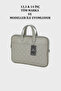 Macbook Air Pro 13.3" & 14" Inch Compatible Beige Laptop Briefcase - 7