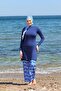 Loose Design Closed Hijab Swimsuit with Scarf 3360 - 2