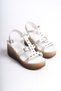 Women's Wedge Heeled Platform Sandals White