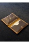 Minimal Card Holder Handmade Genuine Leather with 6 Cards and Coin Compartment