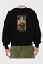 Trafalgar D. Water Law 2 Front Printed Black Oversize Sweatshirt Men's Women's Crew Neck - 2