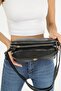 Black Three Compartment 5 Compartment Crossbody Bag - 4