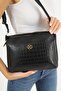 Black Three Compartment 5 Compartment Crossbody Bag - 3