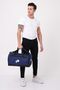Navy Blue Shoe Compartment Shoulder Strap Sports, Fitness and Travel Bag