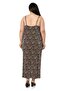 Large Size Adjustable Strap Hairband Craved Satin Black Dress - 3