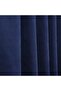 Navy Blue Honeycomb Velvet Textured Island Background Curtain with Flat Stitching Extraforce Gathering 1st Class Quality - 6