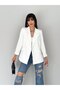 Lined Striped Double-Breasted Blazer Jacket - 4