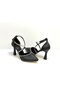 Goblet Heel Cross Stone Connection Front and Back Closed Evening Dress Shoes - 2