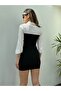 Strapless Dress with Shirt Detail - 4