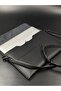 Macbook Messenger Bag 13" Air and Pro Compatible Black Genuine Leather Laptop and Briefcase - 5
