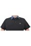Plus Size Polo Denim Collar T-Shirt 23420 BLACK - 4
