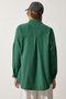 Women's Emerald Green Oversize Long Basic Shirt 3900 DD00842 - 5