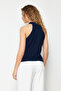 Lacivert Halter Yaka Basic Triko Bluz TWOSS24BZ00150 - 6