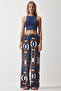 Women Regular Fit Allover Print Palazzo Pants, Multicolor - 3