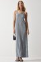 Women's Gray Strappy Summer Pleated Dress DZ00116 - 3