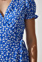 Women's Blue Patterned Viscose Woven Dress UB00111 - 5
