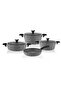 Mastercook 7-Piece Granite Cookware Set Gray - 4