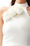 Bridal Beyaz Gül Detaylı Dokuma Şık Abiye Gece Mezuniyet Elbisesi TPRSS24AE00011 - 10