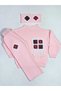 Girl's Lace Motif 3-Piece Knitwear Set with Hair Band - 5