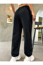 Unisex Protect Printed High Waist Elastic Leg Jogger Black Sweatpants - 3