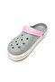 Akınal E195-24 Medical Sabo Women's Slippers Ice Gray White Pink - 2