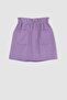 Girl's Paperbag Velvet Skirt - 6