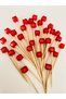 NO:39 - 50 pcs Decorative Beaded Promise Engagement Birthday Party Cupcake Mevlüt Ornament Toothpick