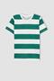 Boy's Crew Neck Striped Patterned Short Sleeve T-Shirt Z2867a623sm - 6