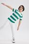 Boy's Crew Neck Striped Patterned Short Sleeve T-Shirt Z2867a623sm - 3