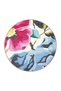 Pink Blue Themed Floral Flower Patterned Modern Decorative Carpet 3508 - 2