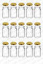 Detox Bottle 100ml Gift Glass Shot Bottle with Metal Lid 100cc Candle Jar Ornamental Glass Bottle 15 Pieces