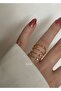 4 Striped STONE RING - 3