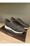 Genuine Leather Navy Blue Men's Shoes Skin Leather Lace-up Sneaker (model 1012) - 5