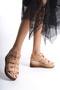 Women's Wedge Heeled Platform Sandals White - 8