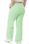 Plus Size Green Trousers with Tassels on the Leg and Sewing Detail and Pockets - 3