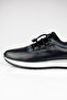 Genuine Leather Black Stretch Ultra Comfortable Men's Casual Shoes - 5