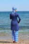 Loose Design Closed Hijab Swimsuit with Scarf 3360 - 6