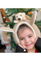 Plush Fluffy Toy Teddy Bear Headset Windbreaker with Shield Pump that Moves Ears - 2