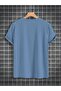 Baby Boy Blue Panda Printed Oversize T-shirt in Pocket - 2