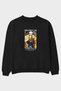 Trafalgar D. Water Law 2 Front Printed Black Oversize Sweatshirt Men's Women's Crew Neck