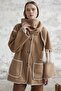 Alira Scarf Stitched Jacket - Camel