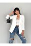 Lined Striped Double-Breasted Blazer Jacket