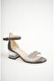 Incimoda Stylish and Comfortable Transparent Heel Stoned Children's Evening Dress Sandals - 2