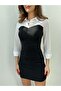 Strapless Dress with Shirt Detail - 2
