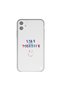 حافظة هاتف من السيليكون الشفاف بتصميم Stay Positive لهاتف iPhone 11