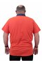 Large Size Polo Denim Collar T-Shirt 23420 Orange - 3