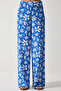 Women's Blue and White Patterned Knitted Crop Blouse Palazzo Suit MC00260 - 8