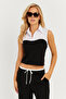 Women's Black-White Shirt Blouse KS514 - 3